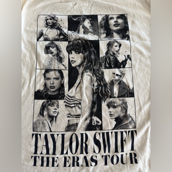 Taylor Swift The Eras Tour Beige T-Shirt Unworn Like New - Picture 3 of 4